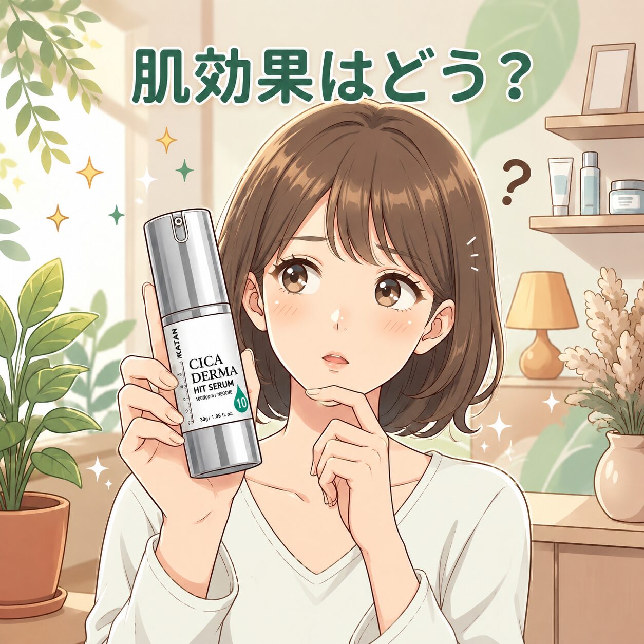 【肌効果はどう？】”KATAN Cica ダーマヒットセラム10”の肌の変化を調査！