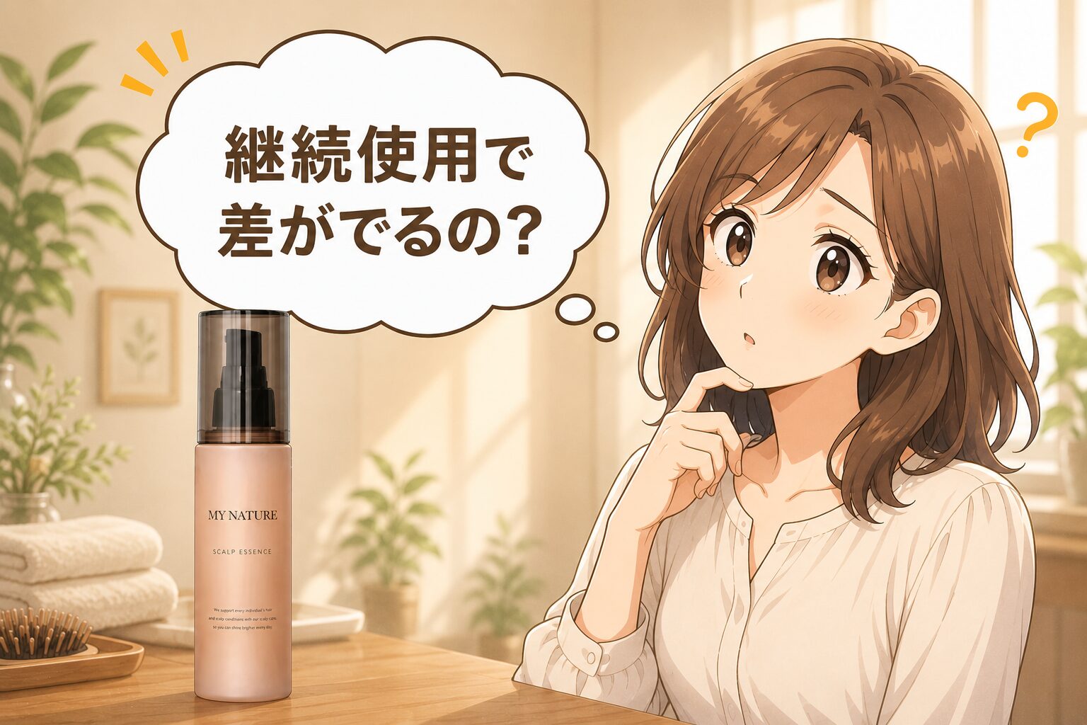 【継続使用で差がでるの?】”マイナチュレ 女性用育毛剤”の効果ってどれくらいででるの?