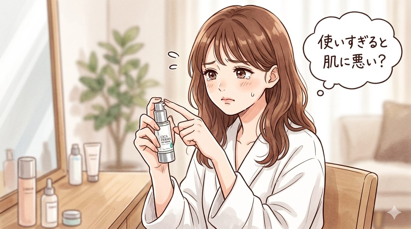 【使いすぎると肌に悪いの?】KATAN Cica ダーマヒットセラム10の高美容効果による副作用は?