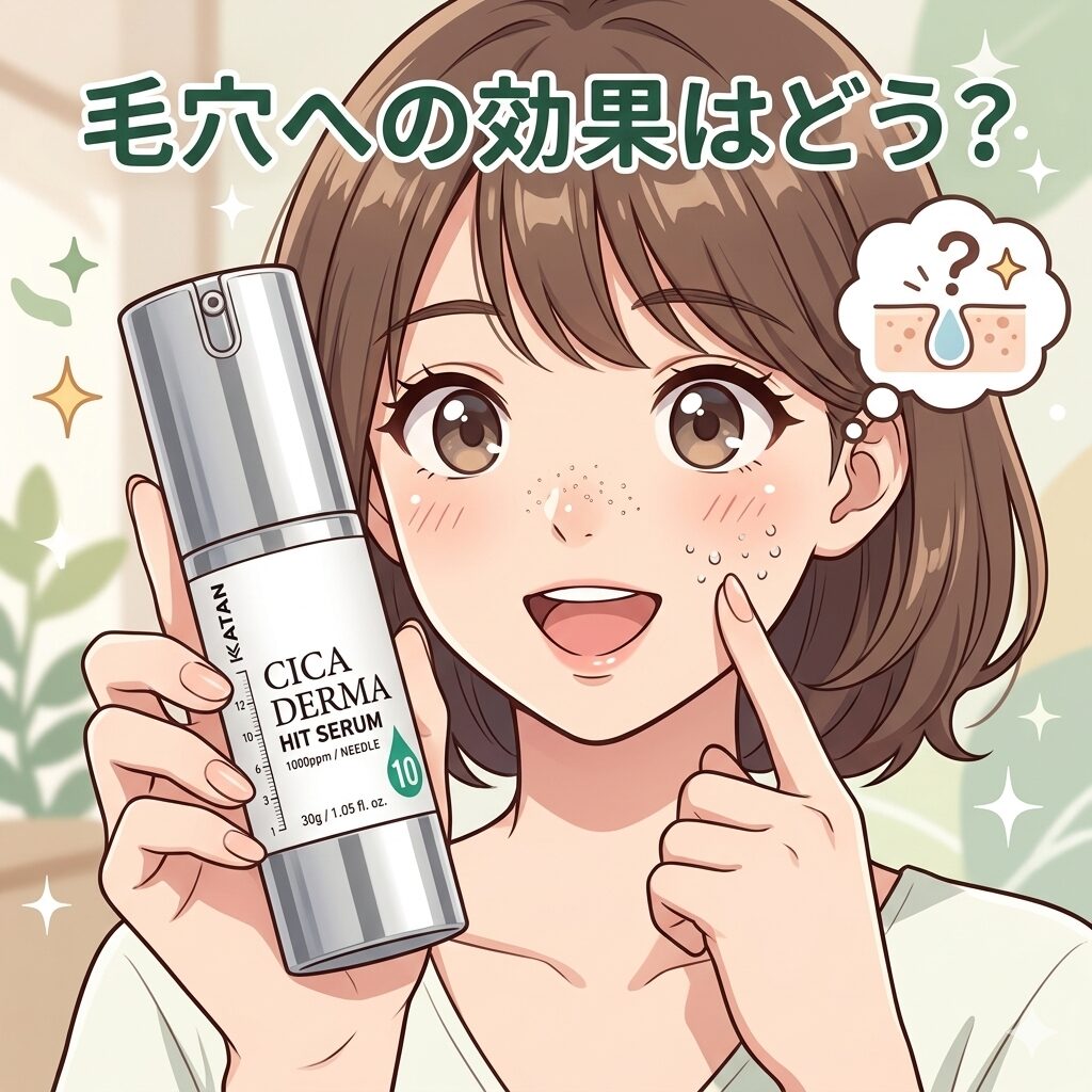 【毛穴への効果はどう？】”KATAN Cica ダーマヒットセラム10”による毛穴の変化は！？
