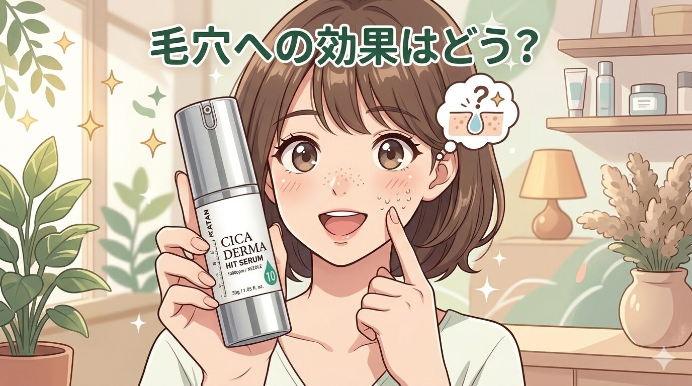 【毛穴への効果はどう?】”KATAN Cica ダーマヒットセラム10”による毛穴の変化は!?